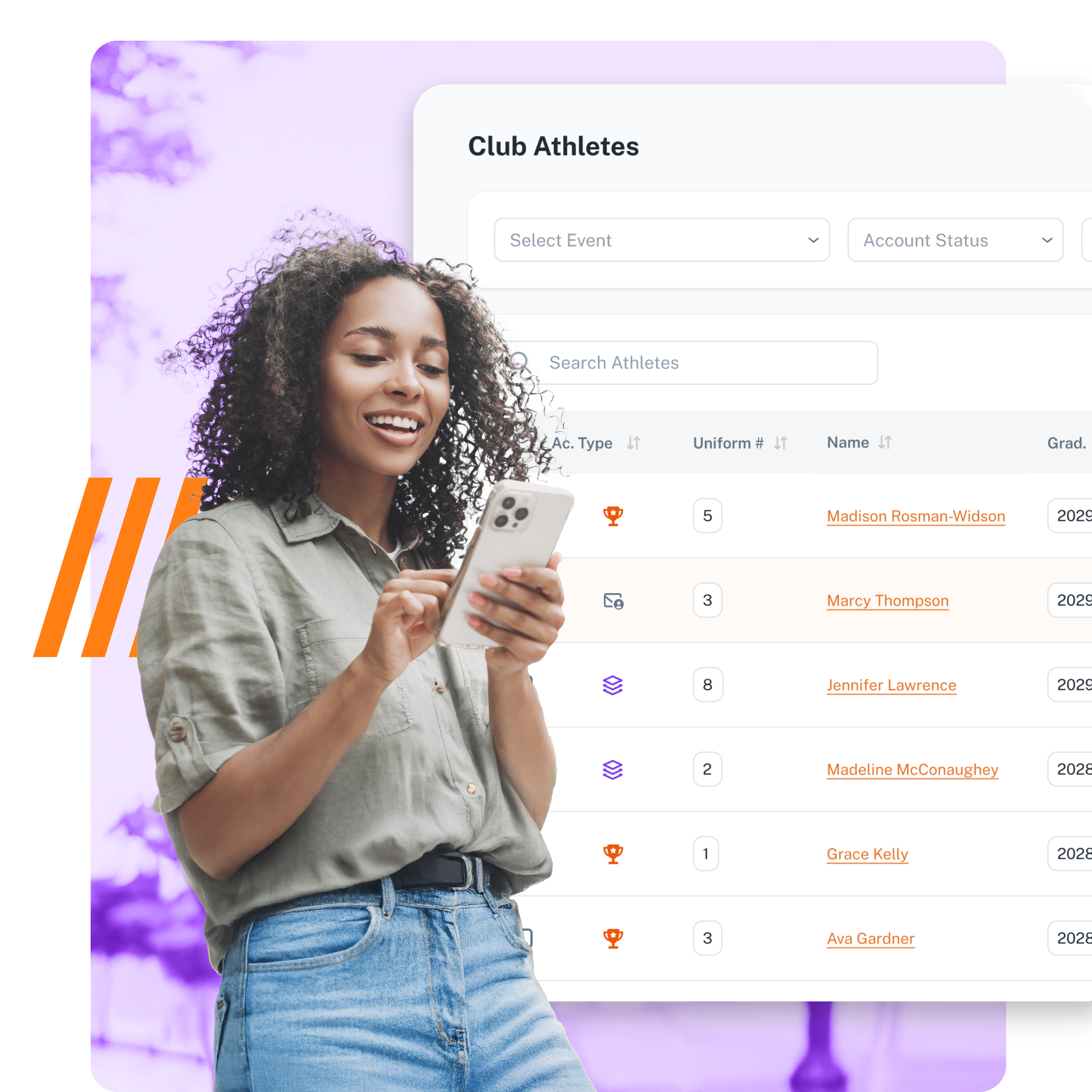 Invite athletes workflow
